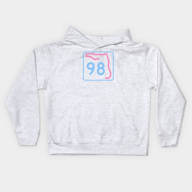 HWY 98 Florida Kids Hoodie by Etopix